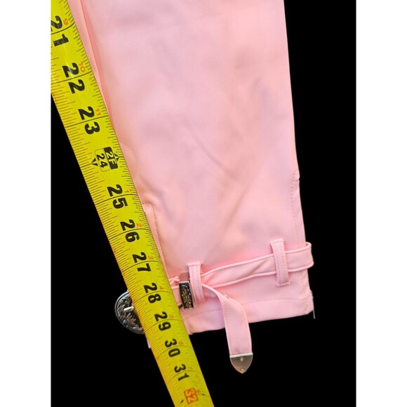 Guapi Pants Mens 28 Limited Edition Pink Faux PU Leather Cowboy Buckle Bandana - Picture 10 of 16